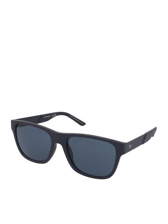 Emporio Armani Men's Sunglasses with Navy Blue Plastic Frame and Blue Lens EA4243 624480