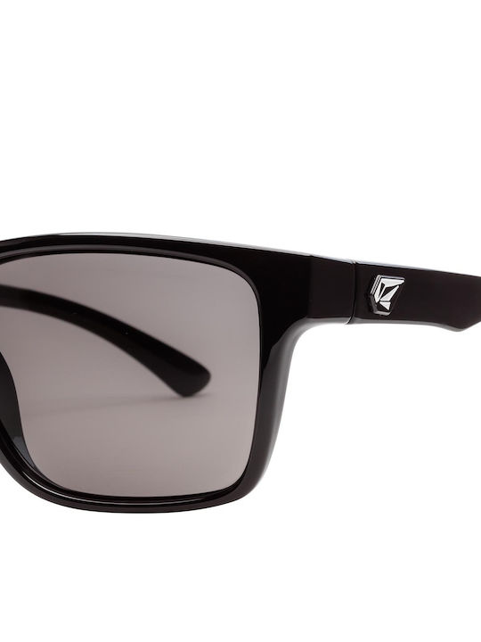 Volcom Trick Men's Sunglasses with Plastic Frame Gloss Black / Gray VE01600201-BLK