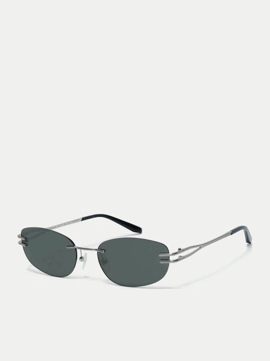 Gigi Barcelona Unisex Sunglasses with Black Metallic Frame and Grey Lens 6861/1