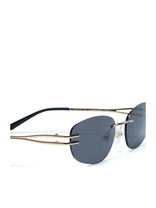 Gigi Barcelona Unisex Sunglasses with Black Metallic Frame and Grey Lens 6861/1
