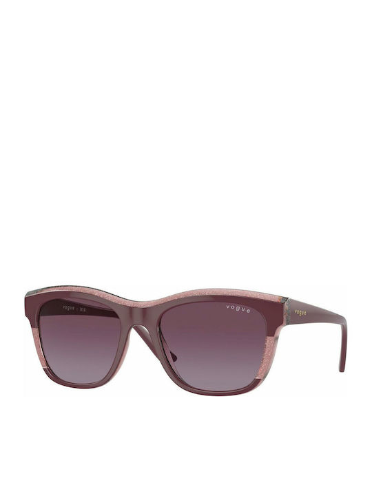 Vogue Feminini Ochelari de soare cu Burgundy Cadru și Violet Degrade Lentilă VO5557S 31408H