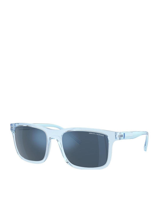 Armani Exchange Unisex Ochelari de soare cu Albastru deschis Cadru și Albastru Oglindă Lentilă AX4145S 834555
