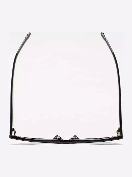 Kaleos Women's Sunglasses with Black Plastic Frame and Black Lens GROFF1