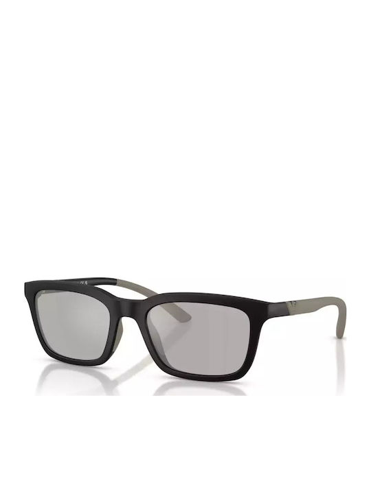 Emporio Armani Men's Sunglasses with Black Horn-Rimmed Frame and Grey Lens EA4249U 500181