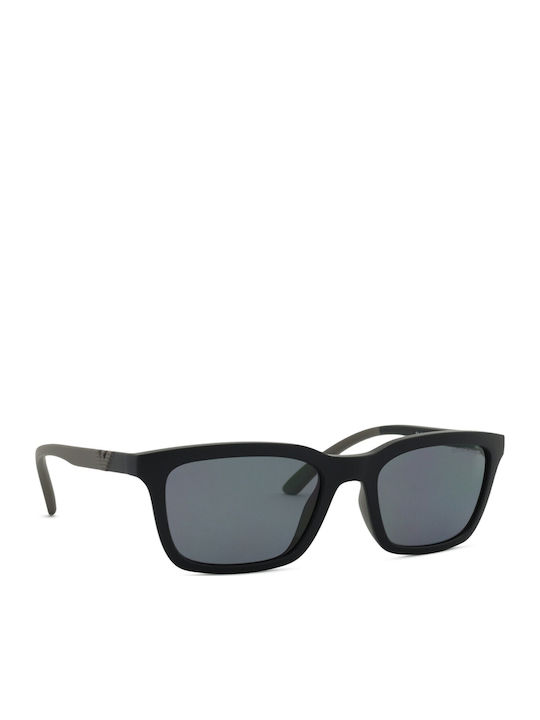 Emporio Armani Men's Sunglasses with Black Horn-Rimmed Frame and Grey Lens EA4249U 500181