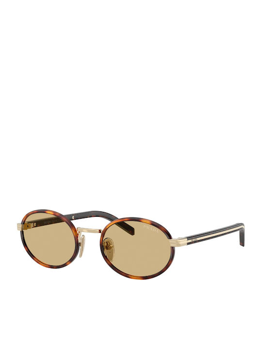 Prada Unisex Sunglasses with Brown Tartaruga Frame and Brown Lens PRB56S 21E10R