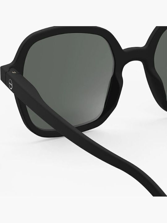 Izipizi Unisex Sunglasses with Black Plastic Frame and Black Lens