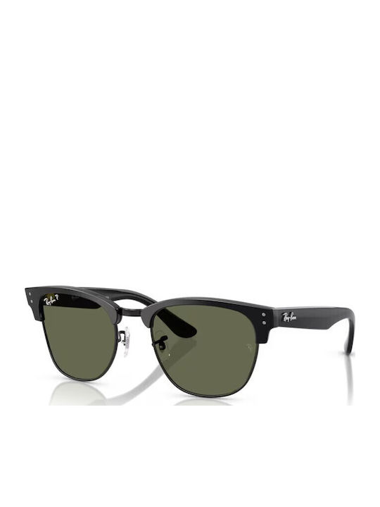 Ray Ban Clubmaster Unisex Sunglasses with Black Frame and Green Polarized Lens RBR0504S 67839A