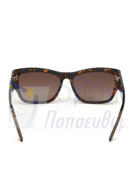 Guess Women’s Sunglasses with Brown Tartaruga Horn-Rimmed Frame and Brown Gradient Lens GU7623 52F