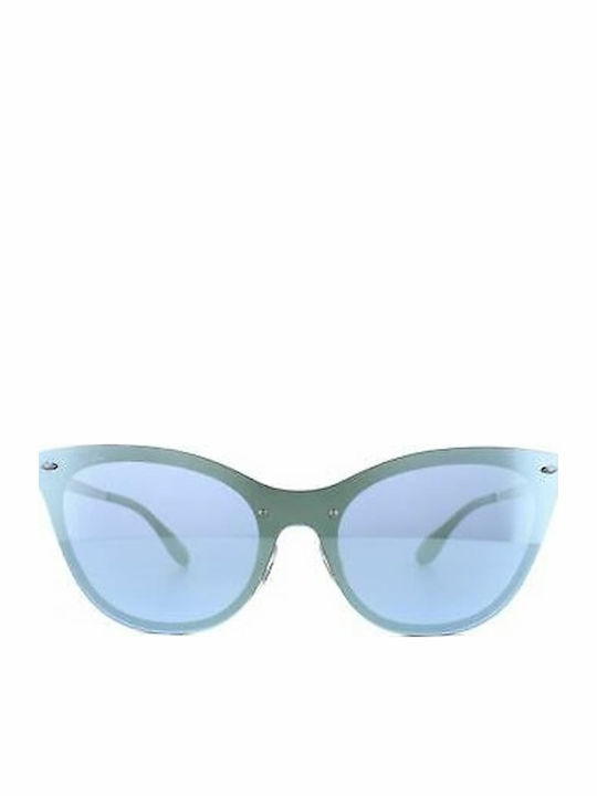 Ray Ban Blaze Cat Eye Γυναικεία Γυαλιά Ηλίου με Μπλε Μεταλλικό Σκελετό και Ασημί Καθρέφτη Φακό RB3580N 9039/1U