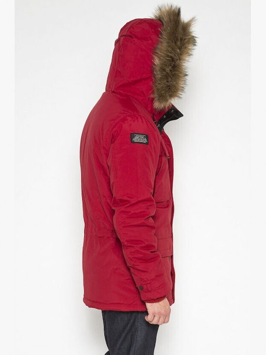 Thunder Geacă Puffer de Iarnă Impermeabilă Roșie
