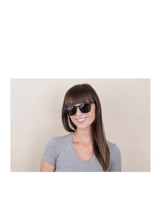Izipizi Women's Sunglasses with Black Plastic Frame and Black Lens