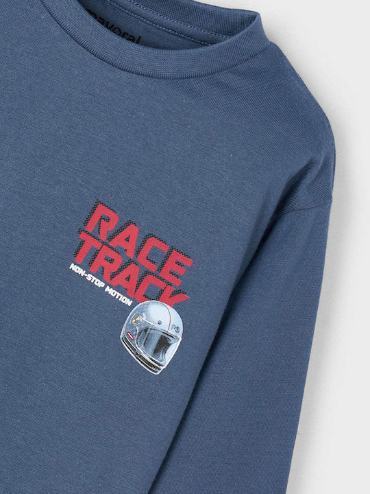 Kids' Shirt Long Sleeve Gray Race Track