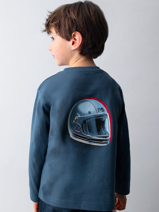 Kids' Shirt Long Sleeve Gray Race Track