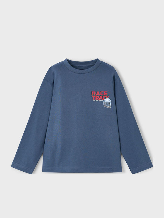 Kids' Shirt Long Sleeve Gray Race Track
