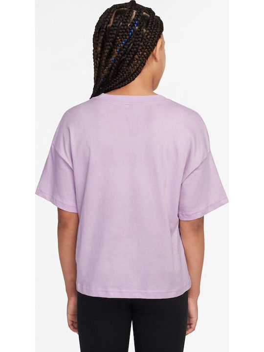 Παιδικό T-shirt Purple/white Sportswear Essentials
