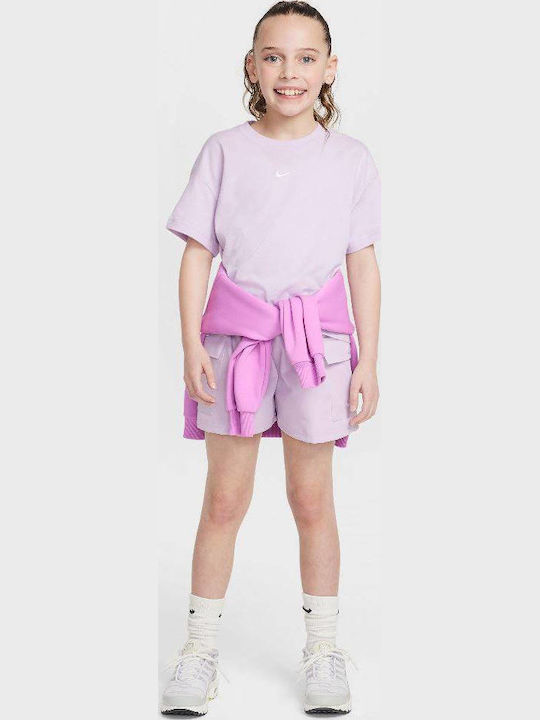Παιδικό T-shirt Purple/white Sportswear Essentials