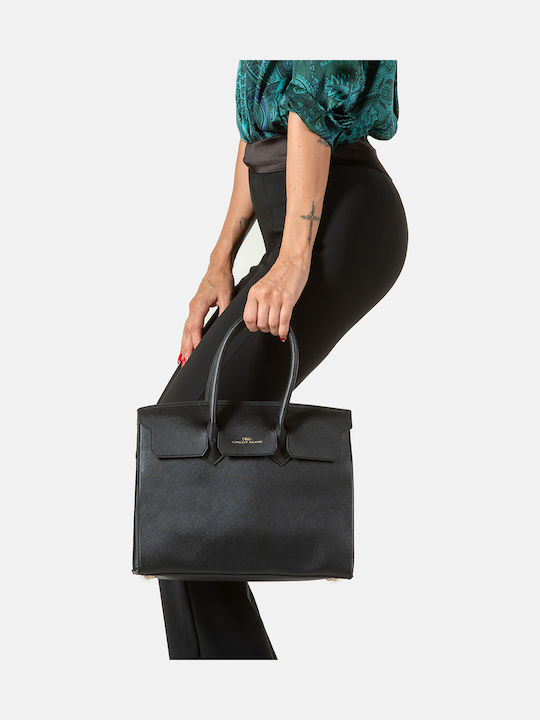 Lorrain Leder Damen Schultertasche Grau