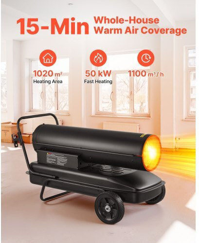 Vevor Industrial Oil Air Heater 50kW