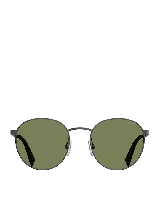 Polaroid Unisex Sonnenbrille mit Silber Metall Gestell und Grün Polarisiert Linse PLD2053/S KJ1/UC
