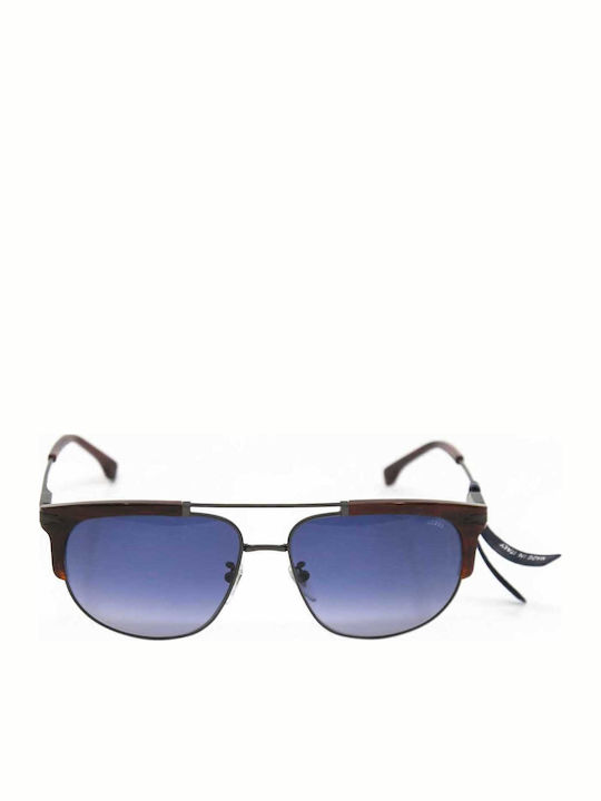 Lozza Men's Sunglasses with Silver Frame and Blue Gradient Lens SL2279M 0627