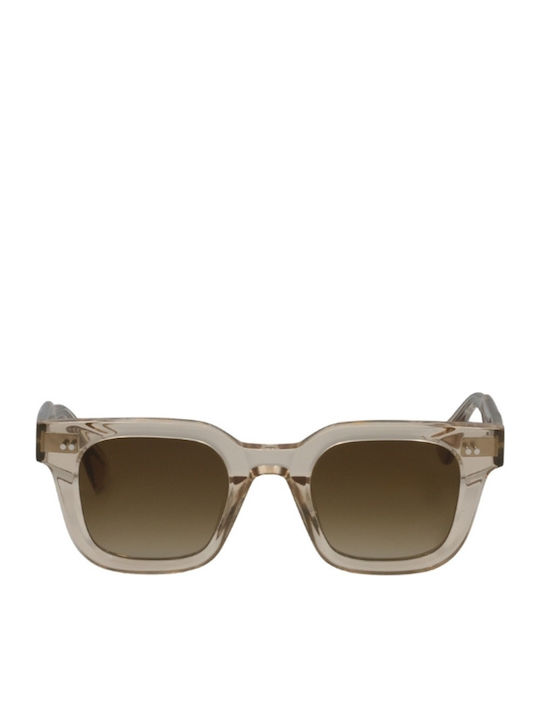 Chimi 04 Unisex Sunglasses with Beige Plastic Frame and Brown Gradient Lens 04-ECRU-47