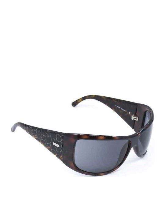 Tous Women's Sunglasses with Brown Tartaruga Plastic Frame and Black Lens STO587 0978