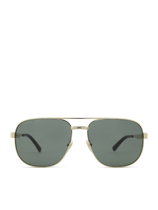 Gucci Unisex Ochelari de soare cu Auriu Cadru și Gri Lentilă GG1223S 002