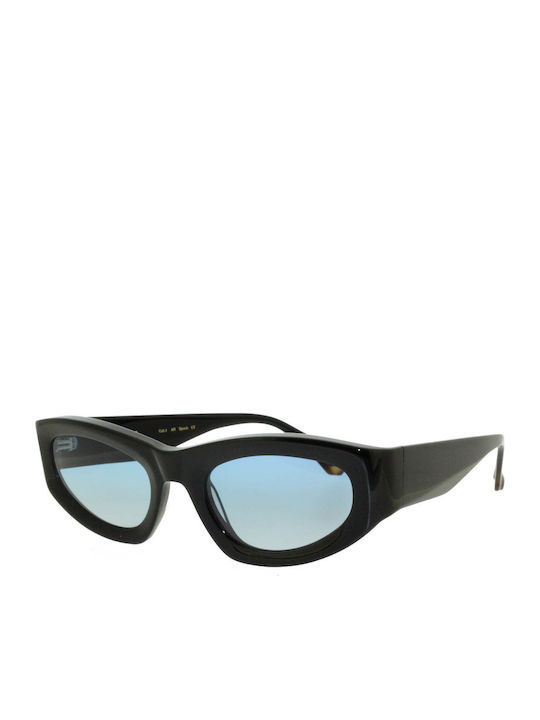 Gigi Barcelona Damen Sonnenbrille mit Schwarz Kunststoff Gestell und Hellblau Linse 6836/1