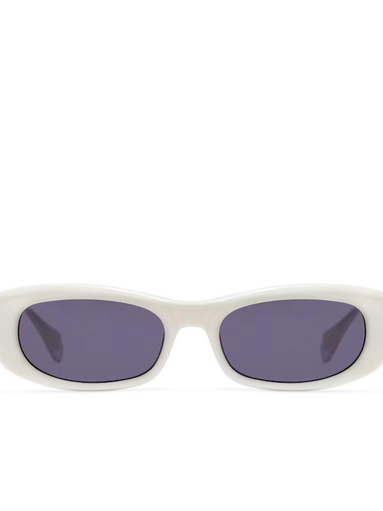 Gigi Barcelona Damen Sonnenbrille mit Weiß Kunststoff Gestell und Gray Linse 6898/0