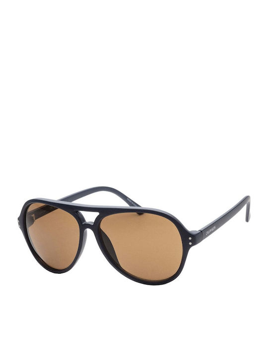 Calvin Klein Men's Sunglasses with Navy Blue Horn-Rimmed Frame CK19532S-410