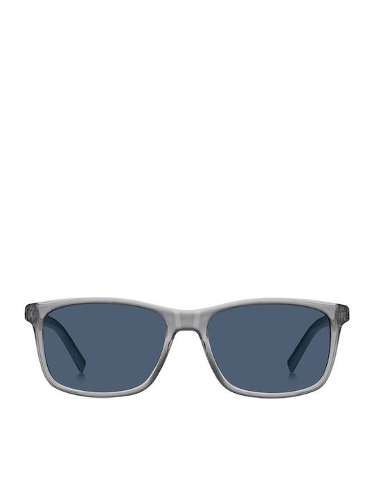 Tommy Hilfiger Unisex Sonnenbrillen mit Grau Horn umrandetem Rahmen und Blauem Glas TH2244/S KB7/KU