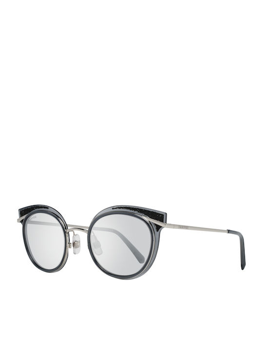 Swarovski Women's Sunglasses with Black Metal Frame and Black Mirror Lens SK0169 20C