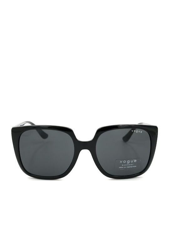 Vogue Women Sunglasses with Black Horn-Rimmed Frame and Grey Gradient Lens VO5411S W44/87