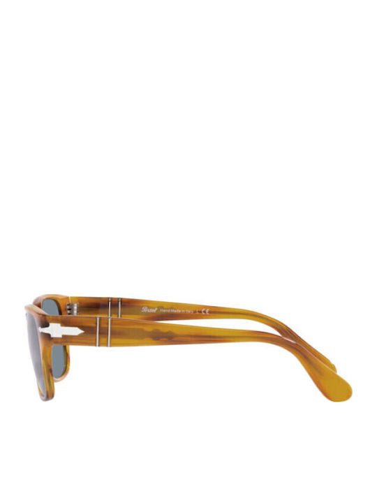 Persol Men's Sunglasses with Brown Tartaruga Plastic Frame and Blue Lens PO3288S 960/56
