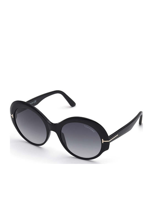 Tom Ford Women's Sunglasses with Black Plastic Frame and Black Gradient Lens FT0873 01B