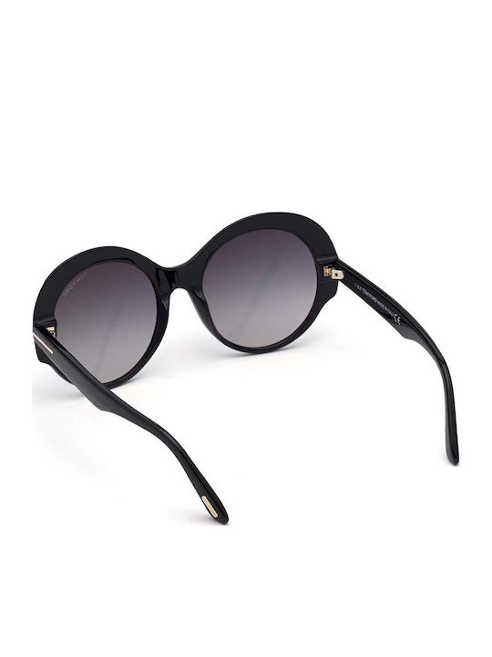 Tom Ford Women's Sunglasses with Black Plastic Frame and Black Gradient Lens FT0873 01B