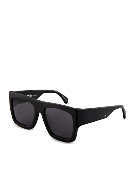 Oscar & Frank Caino Unisex Sunglasses with Horn-Rimmed Frame Matte Black