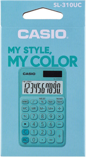 Casio SL-310UC Calculator Accounting Pocket 10 Digits in Green Color 1pcs