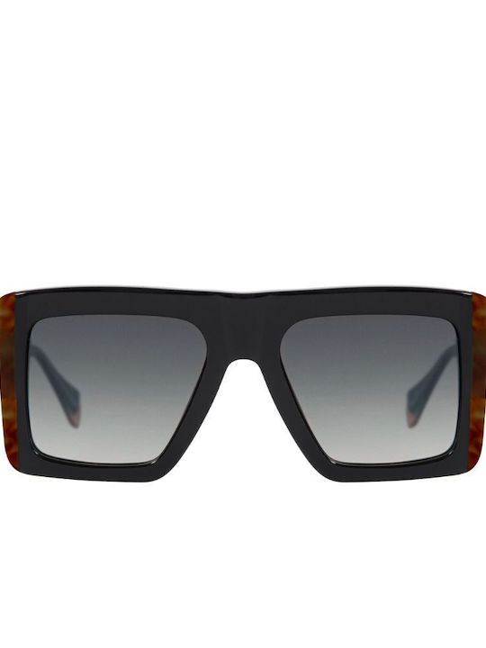 Gigi Barcelona Georgina Women's Sunglasses with Black Horn-Rimmed Frame and Blue Gradient Lens 6733/1