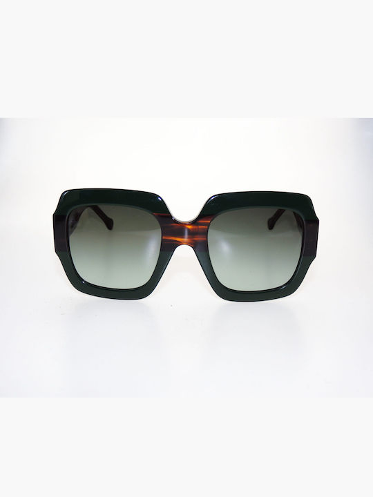 Rebecca Blu Women's Sunglasses with Green Plastic Frame and Green Gradient Lens RB8813 RK04