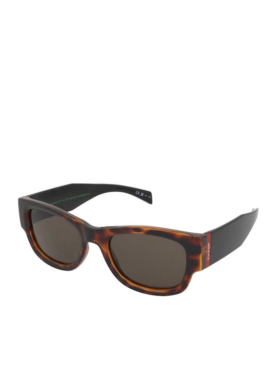 Levi's Unisex Sunglasses with Brown Plastic Frame and Brown Lens