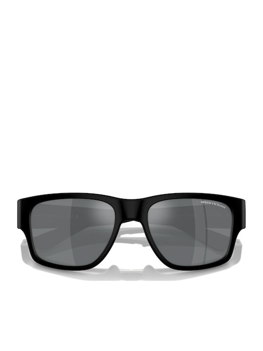 Armani Exchange Унисекс Слънчеви Очила с Черна Пластмасова Рамка и Сиви Стъкла AX4141SU 80786G