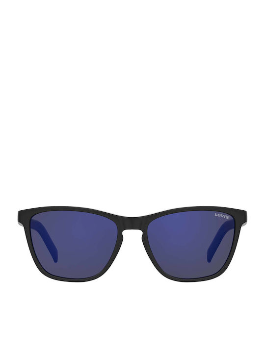 Levi's Men's Sunglasses with Black Plastic Frame and Blue Mirror Lens LV5027/S 807/XT