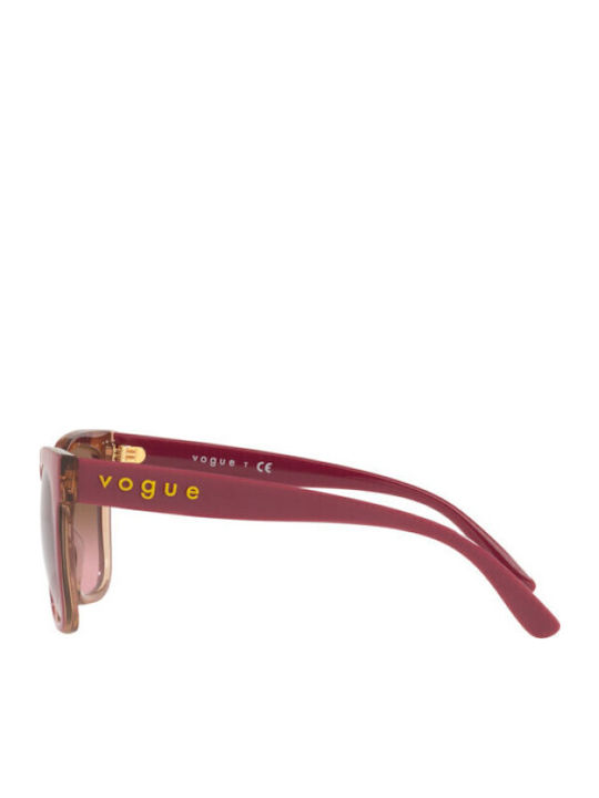 Vogue Women's Sunglasses with Burgundy Plastic Frame and Brown Gradient Lens VO5428S 299414