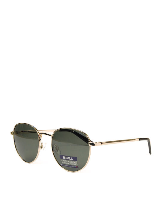 Invu Unisex Sonnenbrille mit Silber Metall Gestell B1122C
