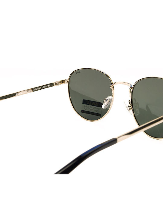 Invu Unisex Sonnenbrille mit Silber Metall Gestell B1122C