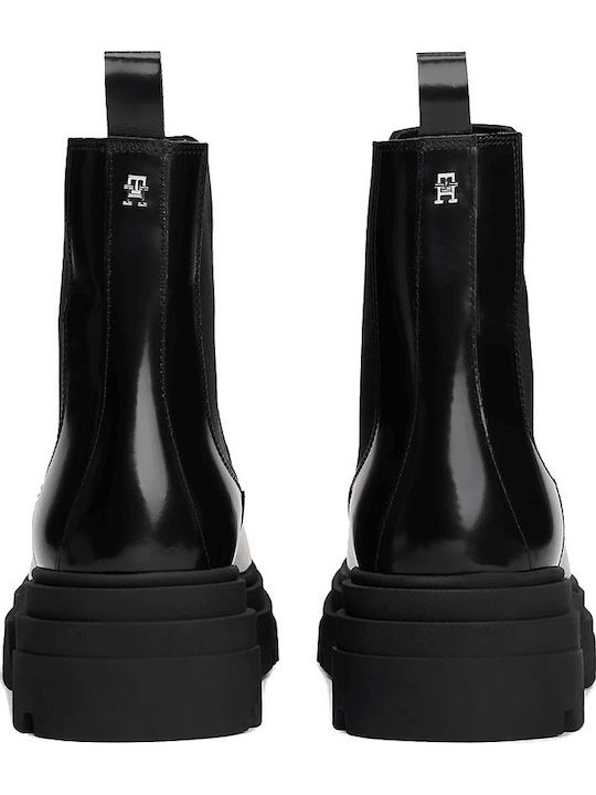 Leather Women's Ankle Boots Black