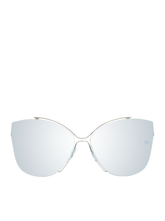 Ana Hickmann Women's Sunglasses with Silver Metal Frame and Purple Lens AH3175 04B