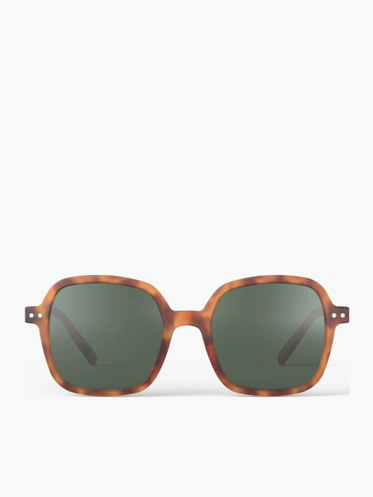 Izipizi Unisex Sunglasses with Brown Plastic Frame and Brown Lens